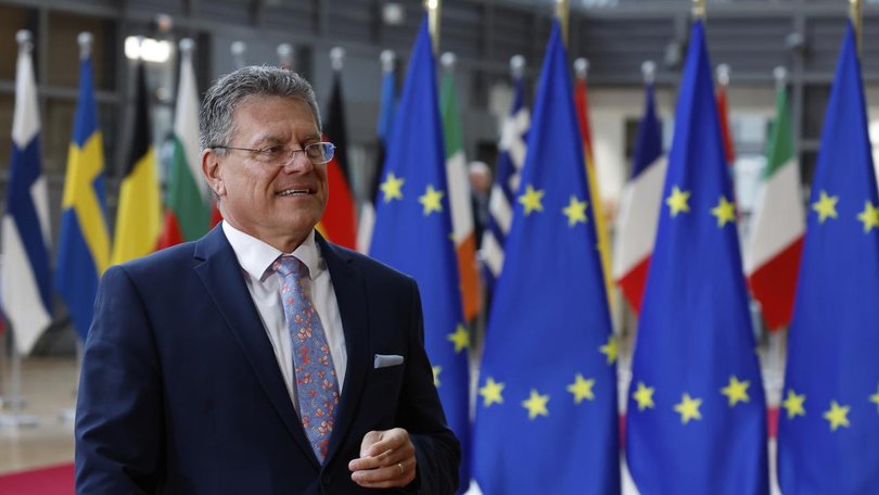 US officials are waiting for European Union representative Maros Sefcovic to visit for tariff talks. (AP PHOTO)