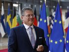 US officials are waiting for European Union representative Maros Sefcovic to visit for tariff talks. (AP PHOTO)