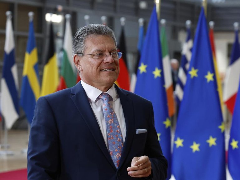 US officials are waiting for European Union representative Maros Sefcovic to visit for tariff talks. (AP PHOTO)