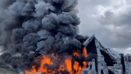 The Tomorrowland main stage has been destroyed by fire.