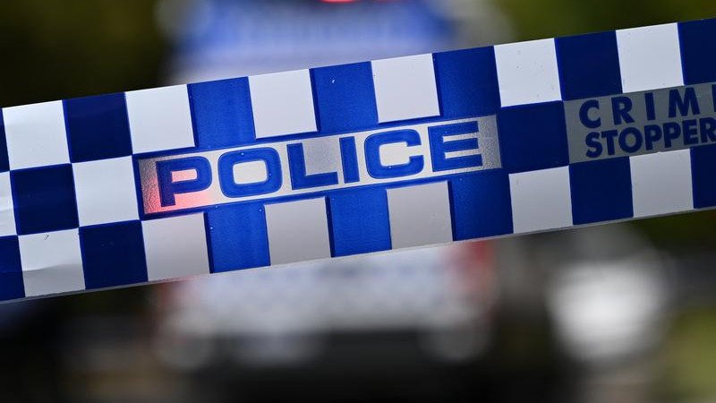A major search operation is underway on the New South Wales Central Coast after a man armed with a knife rammed his car into a police vehicle and fled the scene. (Joel Carrett/AAP PHOTOS)