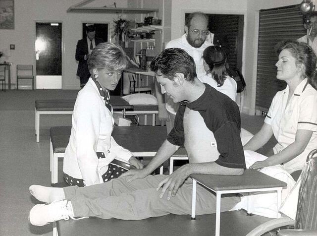 Princess Diana at the Orthopaedic Centre.