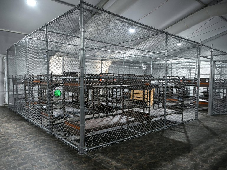 Inside the migrant detention center, dubbed Alligator Alcatraz.