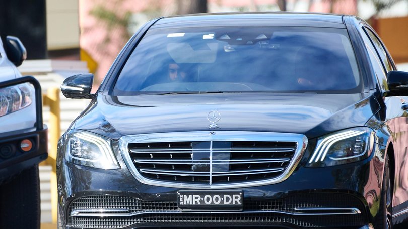 He left John Morony Correctional Complex inside a Mercedes hire car. Picture: NewsWire / Flavio Brancaleone