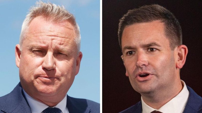 Tasmanian Premier Jeremy Rockliff and Leader of the opposition Dean Winter.