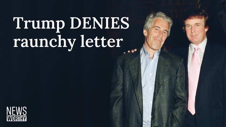 Trump DENIES raunchy letter to Jeffrey Epstein.