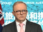 Prime Minister Anthony Albanese at a press conference in China this week where he also spoke about the Middle East conflict.