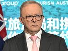 Prime Minister Anthony Albanese at a press conference in China this week where he also spoke about the Middle East conflict.