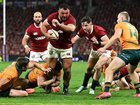 It seemed the Lions would run away with the match, but the Wallabies hung tough in Brisbane. (Darren England/AAP PHOTOS)