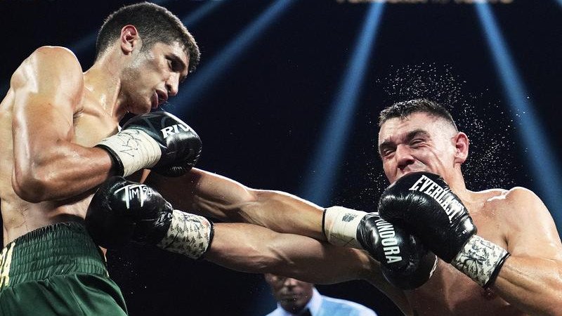 Sebastian Fundora has beaten Tim Tszyu in their much-hyped rematch in Las Vegas.