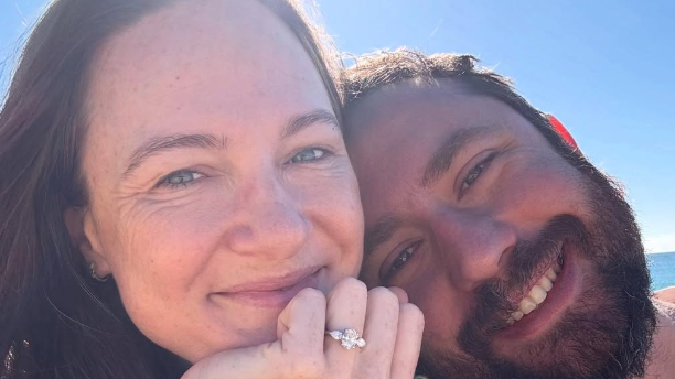 Cate Campbell and her new fiance Adam Kerr.