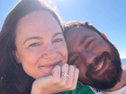Cate Campbell and her new fiance Adam Kerr.