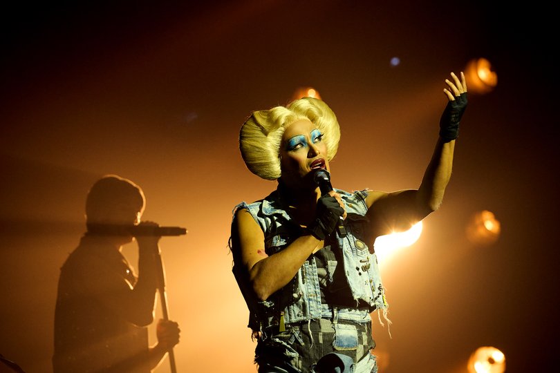 Sean Miley Moore in the Australian production of Hedwig and the Angry Inch.