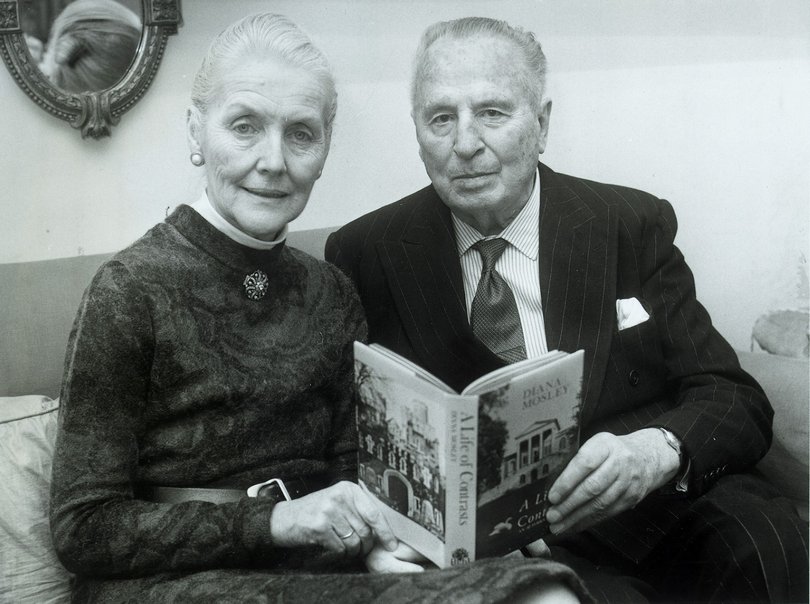 Diana Mitford and Oswald Mosley in 1977.