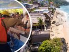 The destruction of over 40 businesses on Bingin beach began on Monday morning.