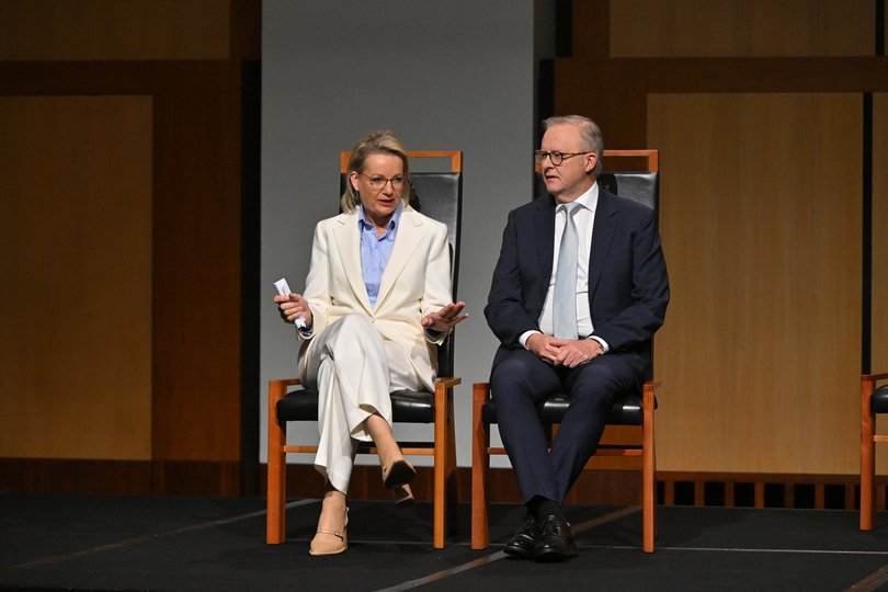 Leader of the Opposition Sussan Ley and Prime Minister Anthony Albanese.