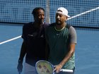 Gael Monfils with Nick Kyrgios (at the DC Open.