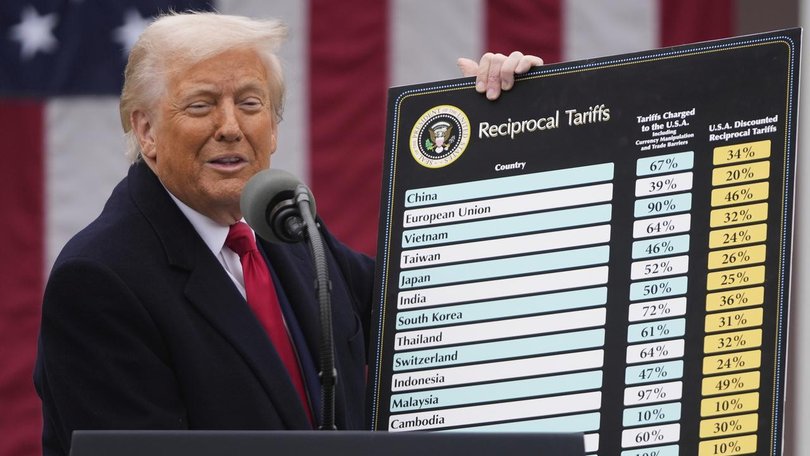 Donald Trump upended the global economy in April with the announcement of sweeping tariffs. (AP PHOTO)