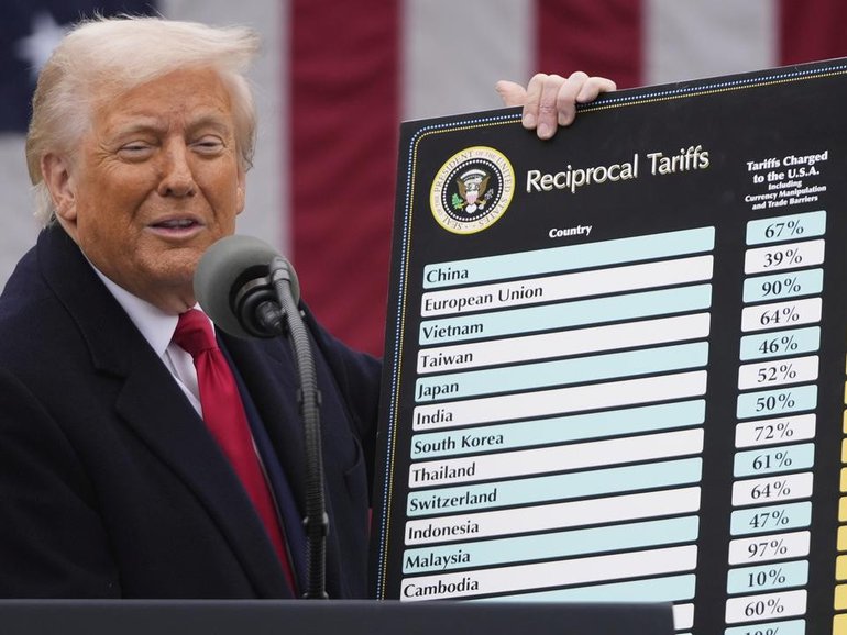 Donald Trump upended the global economy in April with the announcement of sweeping tariffs. (AP PHOTO)