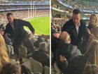 A fan has been filmed confronting The Front Bar host Andy Maher.