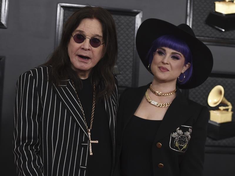 Kelly Osbourne with her dad Ozzy Osbourne. 