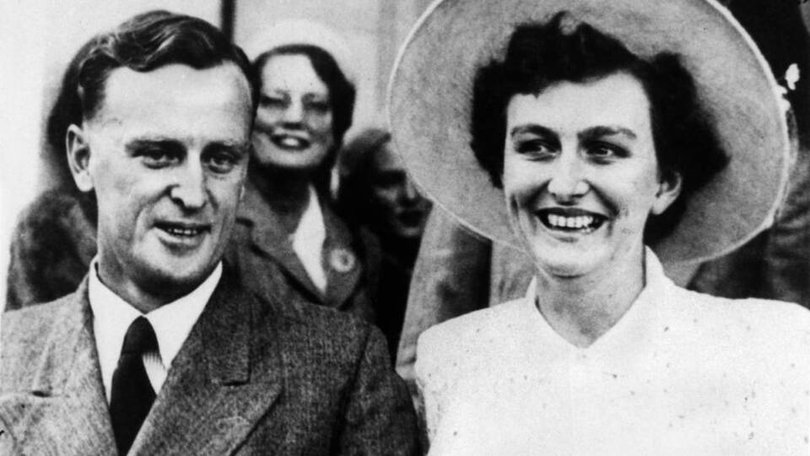 Joh and Flo Bjelke-Petersen on their wedding day, 1952.Picture John Oxley Library, State Library of Queensland.