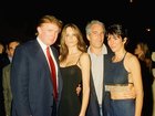 From left, Donald Trump then girlfriend (now wife), Melania Trump (Knauss), financier (and future convicted sex offender) Jeffrey Epstein, and British socialite Ghislaine Maxwell in 2000. 