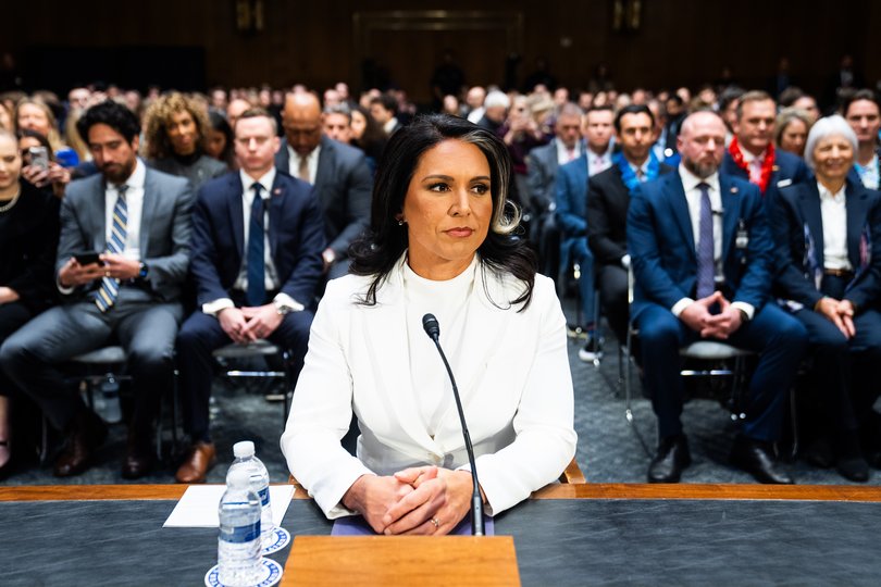 Tulsi Gabbard at her confirmation hearing in Capitol Hill on January 30.
