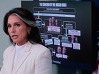 White House Director of National Intelligence Tulsi Gabbard talks to reporters in the Brady Press Briefing Room at the White House.