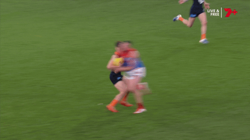 Steven May was banned for three games for this hit on Francis Evans. 