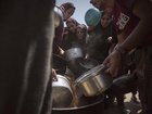 The UN says malnourishment is soaring in Gaza and "starvation is knocking on every door". (AP PHOTO)