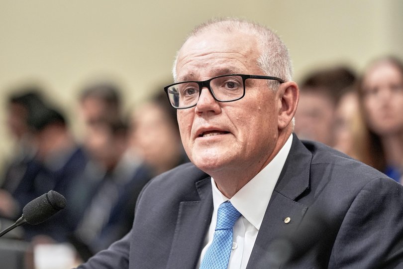 Former Prime Minister Scott Morrison testifies during a House Select Committee on China hearing on Capitol Hill.