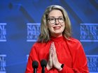 Danielle Wood, CEO of the Grattan Institute addresses the National Press Club in Canberra, Wednesday, May 3, 2023. (AAP Image/Lukas Coch) NO ARCHIVING