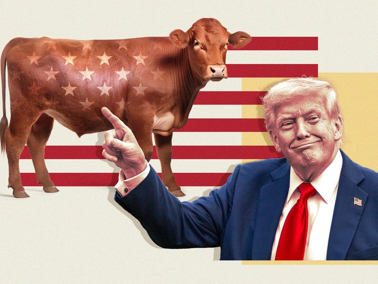 US President Donald Trump has declared a beef victory and a new “golden age of America”.