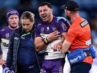 The Storm hope Jahrome Hughes has avoided a season-ending shoulder injury. (Dan Himbrechts/AAP PHOTOS)