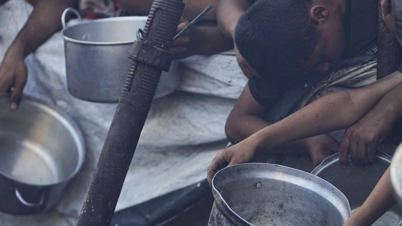 Acute malnutrition is surging among Gaza's two million people, particularly children, the WHO says. (AP PHOTO)