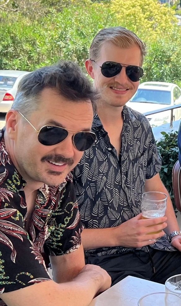 Lt Maxwell Nugent with his uncle Jim Jefferies
