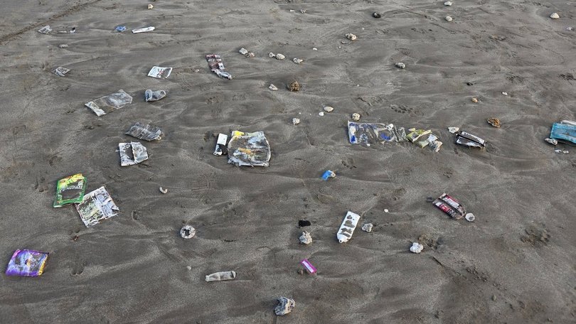 Aussie traveller, Kirsty Grist shared pictures of rubbish washed ashore on Legian and Kuta beaches