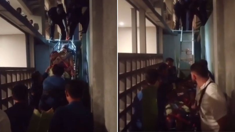 An Australian has fallen from the second floor of a hotel in Kuta, Bali.