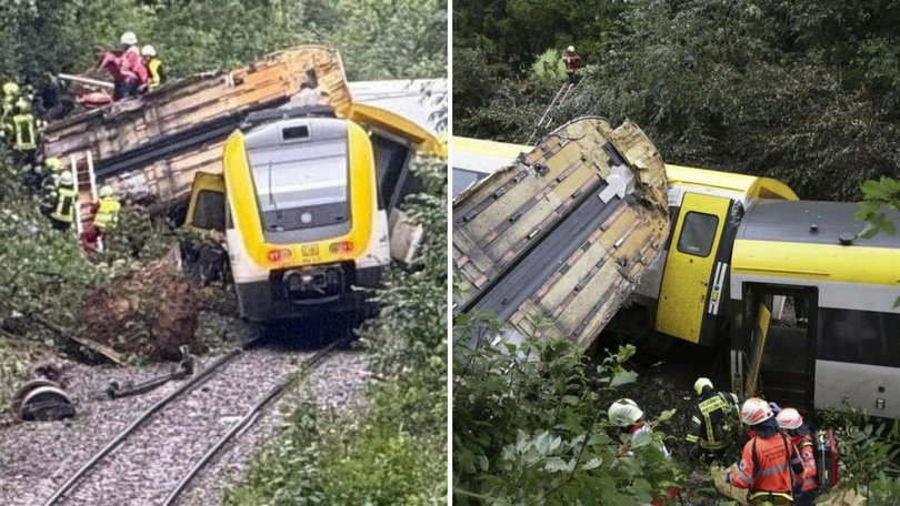Three people have been killed after a passenger train derailed in southern Germany.