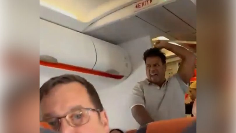 The easyJet flight was just minutes from landing when a man began shouting about bombs and politics.