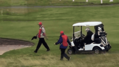 Donald Trump golfing game has been brought into question. 