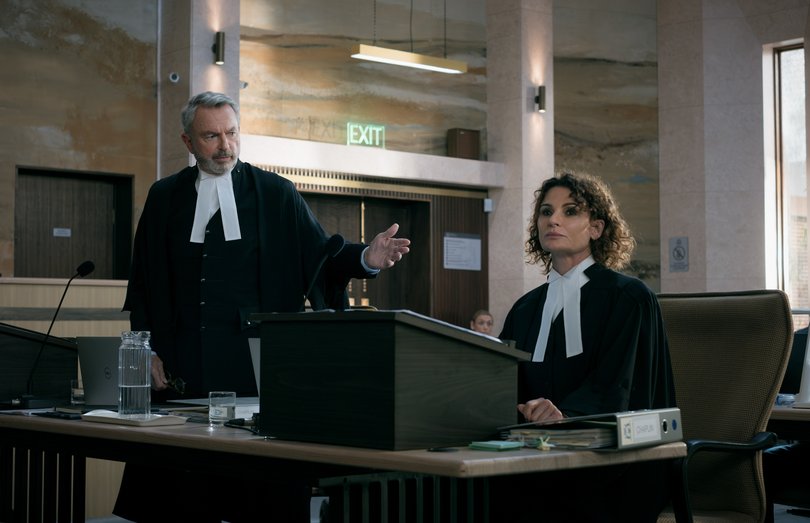 Sam Neill and Danielle Cormack in The Twelve: Cape Rock Killer.