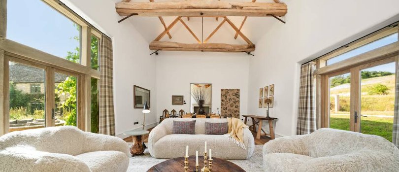The living room overlooks the courtyard and countryside. Picture Sotheby's International Realty