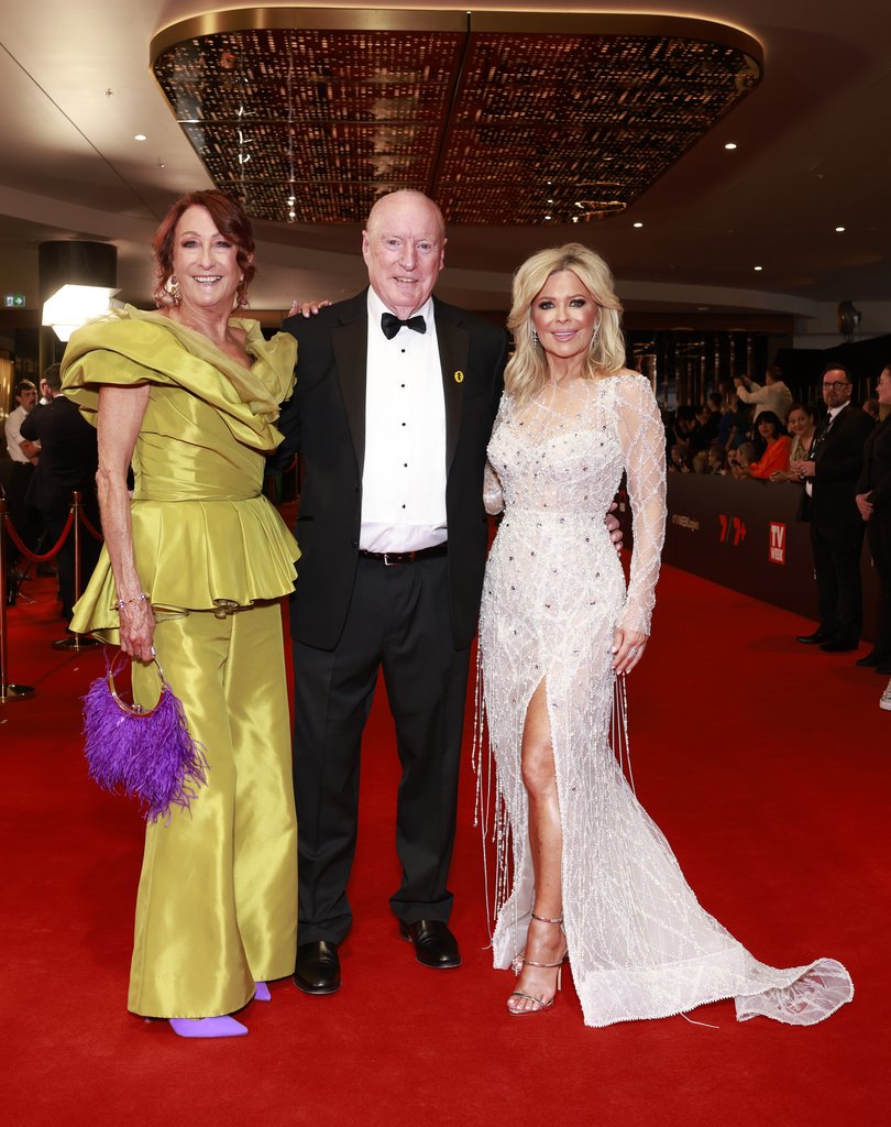 Lynne McGranger, Ray Meagher and Emily Symons attend the 63rd TV WEEK Logie Awards at The Star, Sydney on July 30, 2023 in Sydney.