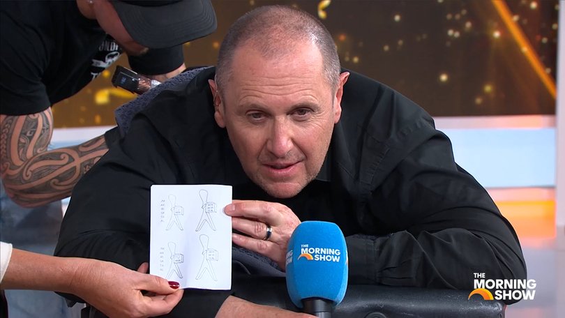 Gold Logie winner Larry Emdur has made good on his promise to tattoo his backside with the initials of this year’s nominees, after taking home the top gong in 2024.