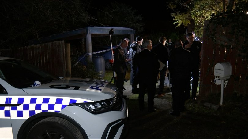 Police at the scene. 