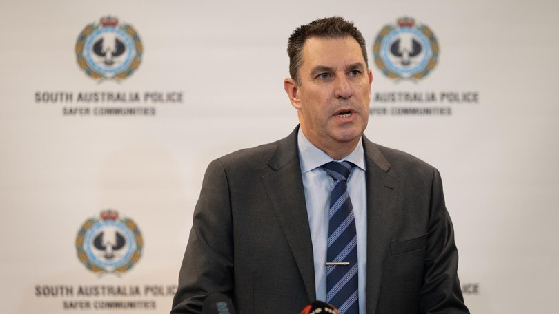 Detective Superintendent Darren Fielke announced the suspension of the search for Mr Story’s missing remains last week. Picture: NewsWire / Naomi Jellicoe