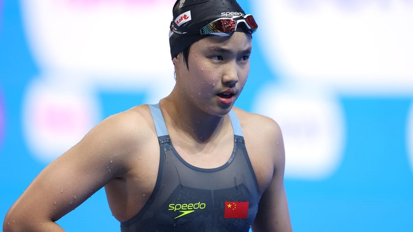 Yu Zidi after the women's 200m IM final.