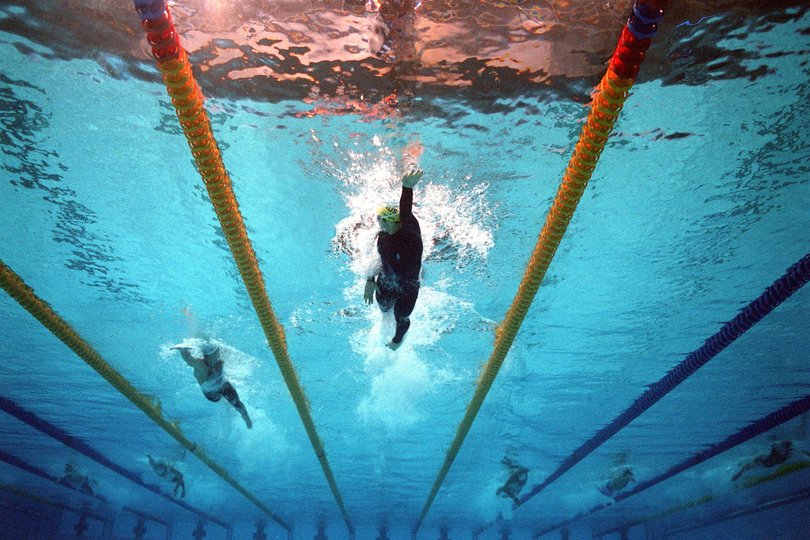 Ian Thorpe during the men's 400m freestyle final at the 2000 Olympics. 
